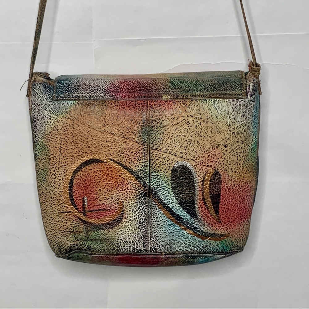 Vintage Hand painted Crossbody Shoulderbag - Picture 6 of 9